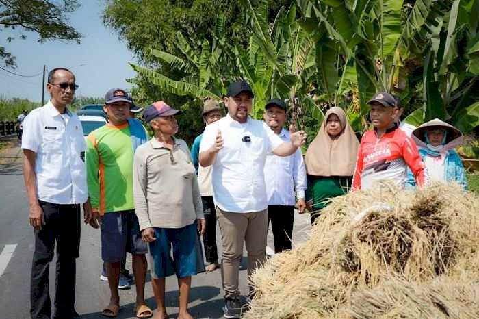 Bupati Gresik Dukung Ketahanan Pangan,  Rekonstruksi Jalan Pertanian di Desa Sidoraharjo Kedamean 