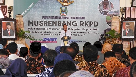 Gubernur Khofifah Hadiri Musrenbang RKPD, Ajak Semua Pihak Kolaborasi Majukan Magetan
