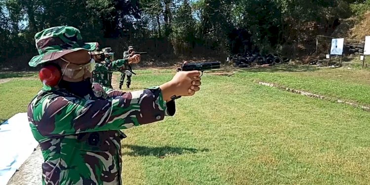 Asah Ketrampilan Anggota, Kodim Surabaya Timur Gelar Latihan Menembak