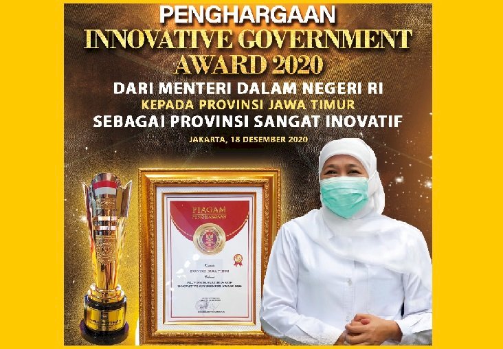 Raih Innovative Governement Award 2020, Gubernur Khofifah Dorong ASN Pemprov Jatim Terus Berinovasi
