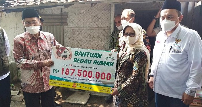 Rehab Rumah Kaum Duafa di Jombang, Baznas Jatim Salurkan Bantuan Program Bedah Rumah Rp 187 Juta