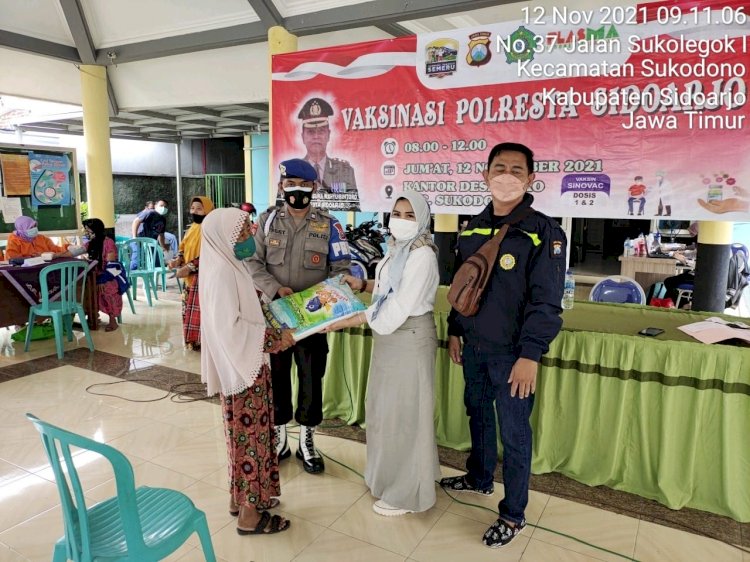 Polresta Sidoarjo dan Yayasan Plasma Indonesia Adakan Vaksinasi