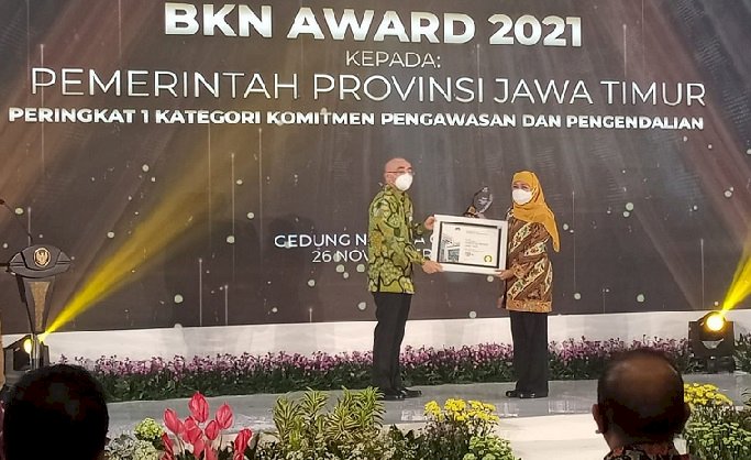 BKN Award 2021, Jatim Borong Penghargaan, Gubernur: Ini Motivasi Hadapai Tantangan ke Depan