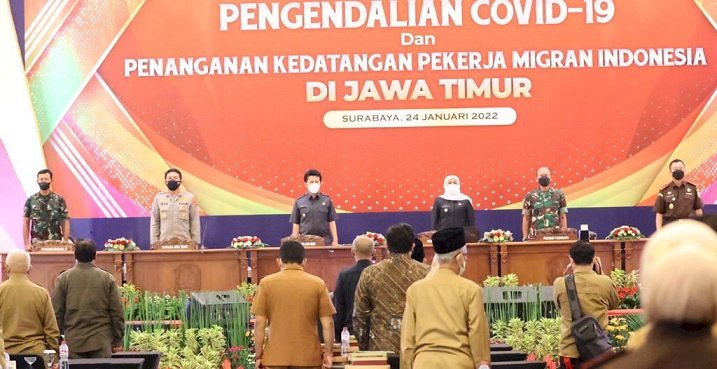 Rakor Pengendalian Covid-19 di Jawa Timur, Seluruh Isoter Di-reaktivasi 