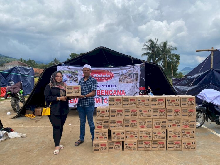 Peduli Gempa Cianjur, Kokola Group  Salurkan Bantuan