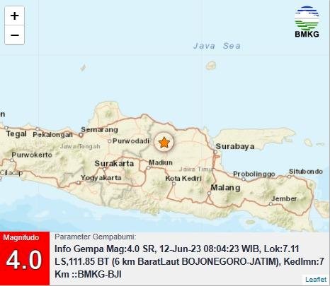 Gempa Tektonik M 4.0 Guncang Bojonegoro, Masyarakat Diimbau Tetap Tenang, Tak Terpengaruh Isu 