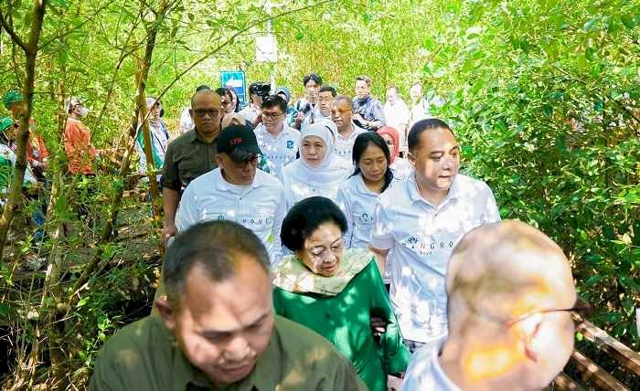Diresmikan, Khofifah Optimis Kebun Raya Mangrove Surabaya Ungkit Kesejahteraan Masyarakat Pesisir