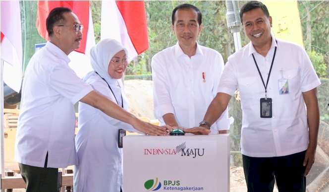 Padukan Konsep Alam, Budaya dan Manusia, Presiden Jokowi Groundbreaking Kantor BPJS Ketenagakerjaan di IKN 